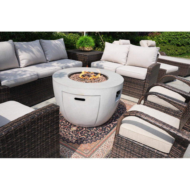 330 - Person Patio Conversation Set with Cushions, Brown