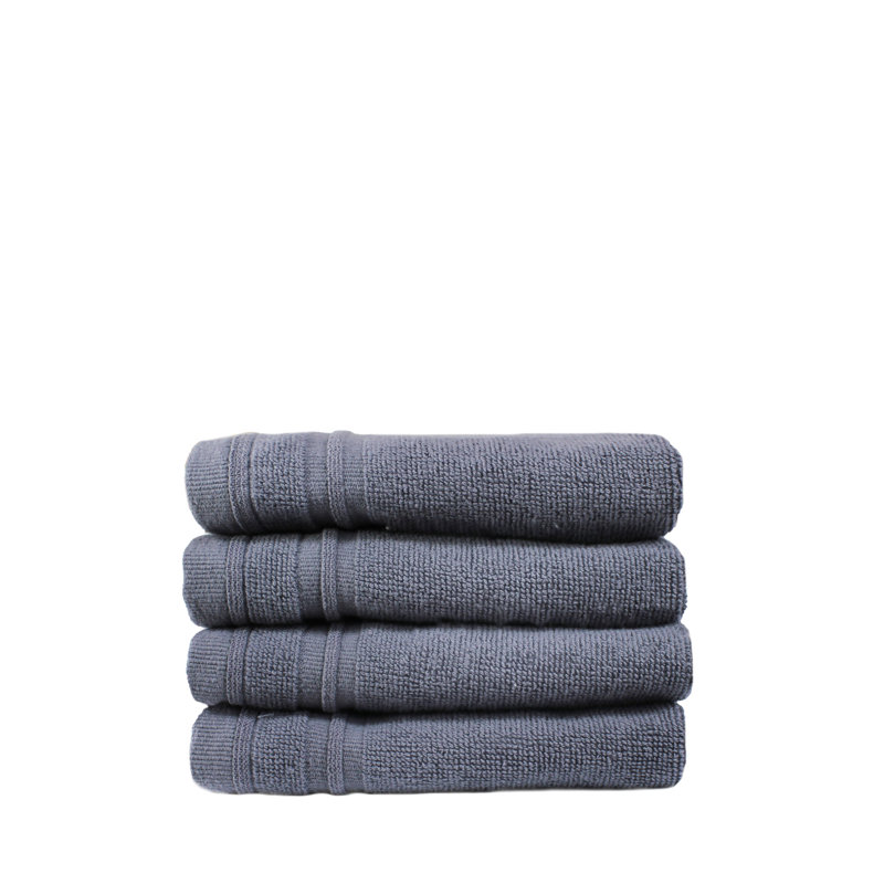 100% Cotton Plush Washcloth, Anthracite Gray