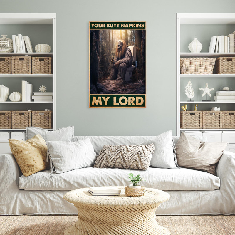 Bigfoot Your Bout Napkins My Lord, H 36 po x l 24 po x P 1,25 po