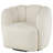 Polyester Arched Swivel Cream Accent Chair