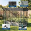 Lit de jardin surélevé galvanisé sans fond 8 pi x 4 pi x 1 pi avec cage de parasite en grillage, barres transversales renforcées, bords roulés lisses, boîte à fleurs en métal pour patio, fleurs, herbes, blanc-454505355