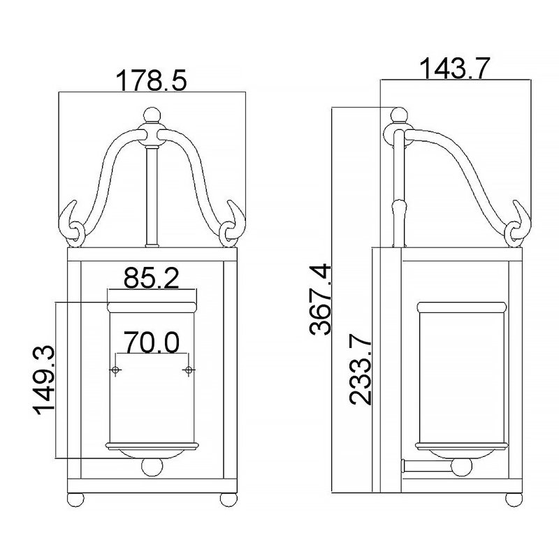 Chicago Flush Mounted Sconce
