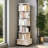 6-Tier 360° Rotating Bookshelf Tower with Storage Drawer and Lockable Wheels-635218142