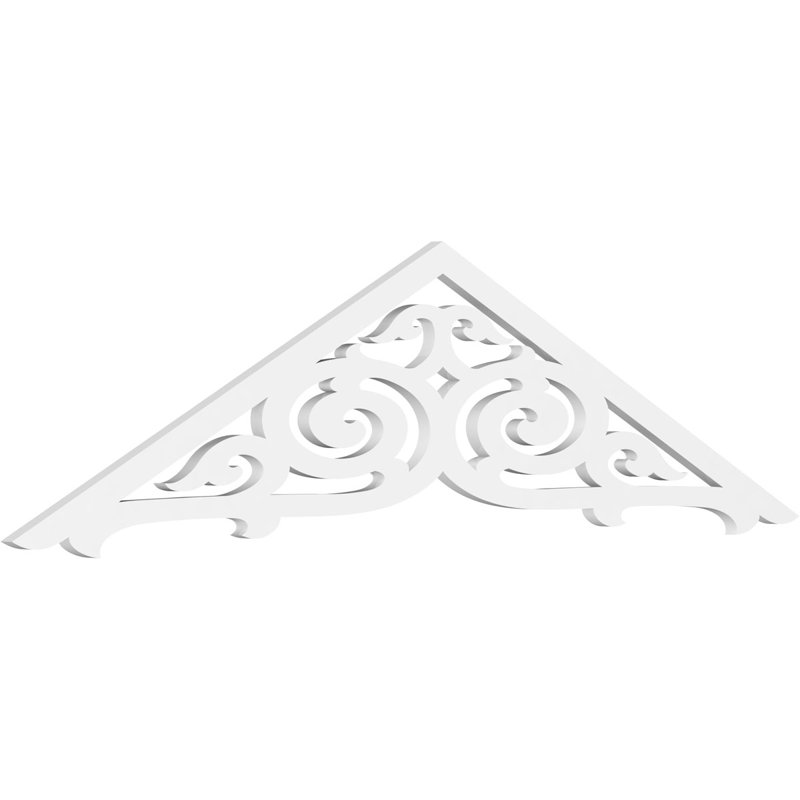 Pignon en PVC de qualité architecturale Athens, H 18 po x l 72 po x P 1 po, 6 / 12