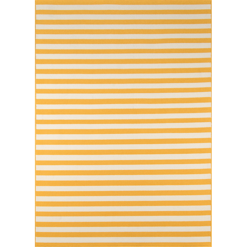 Yepez Striped Indoor / Outdoor Rug, Rectangle 1'8" x 3'7"