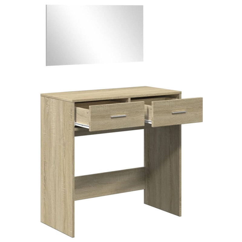 Patrizia Dressing Table with Mirror, Sonoma Oak