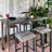 Alyne 4 - Person Stainless Steel Patio Dining Set Rectangular Table