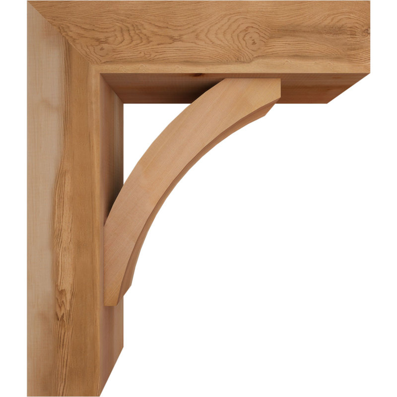 Thorton Block Bracket with Offset Brace, 30 x 26, 7 1/2"W Western Red Cedar (Smooth)