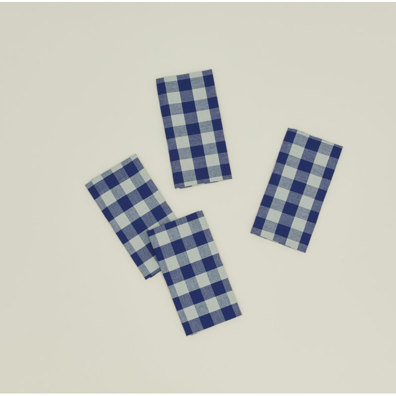 Serviettes de table Essential Gingham, Bleu / ciel