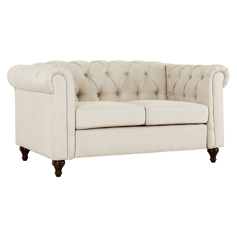 Kym 61'' Upholstered Loveseat, Beige/Tan