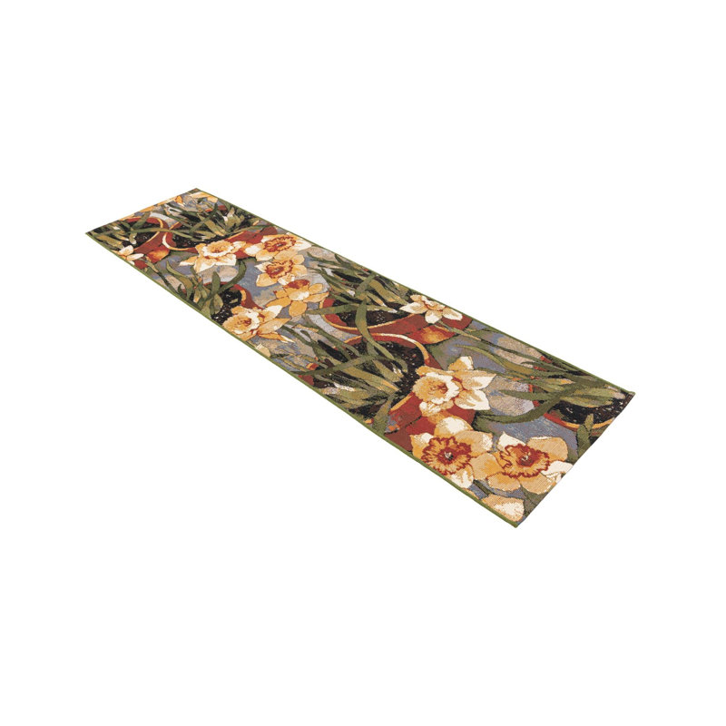  Verdure Outdoor Botanical Rug, Runner 2' x 8'