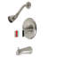 Robinet de baignoire et douche à pression équilibrée à poignée simple Kingston Brass Kaiser-51385341
