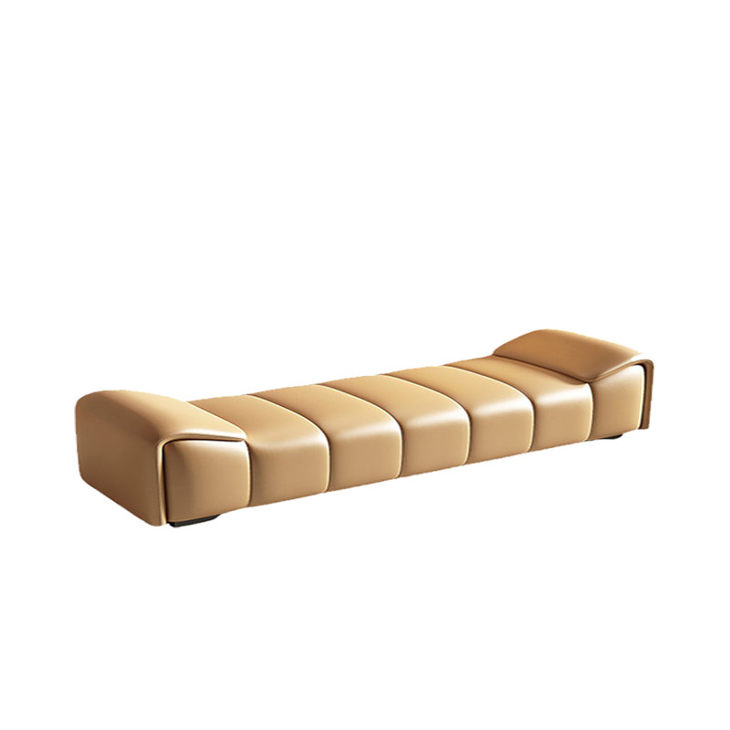 Banc de bout de lit Minimalist Modern, H 20,47 po x l 70,86 po x P 19,68 po, Orange