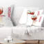 Coussin décoratif rouge sur fond blanc-89813919-89813915