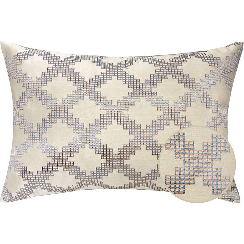 Coussin intérieur / extérieur Emesyn, Argent, H 20 po x l 20 po
