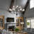 12-Light Black Chandelier Modern Chandelier Glass Chandelier Traditional/Classic Chandelier For Living Room