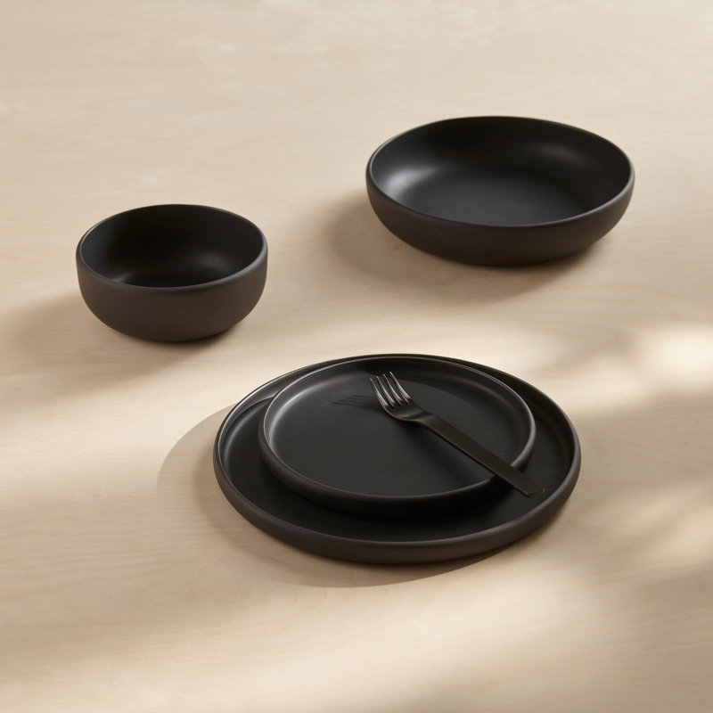 Porcelain Serving Bowl, Black