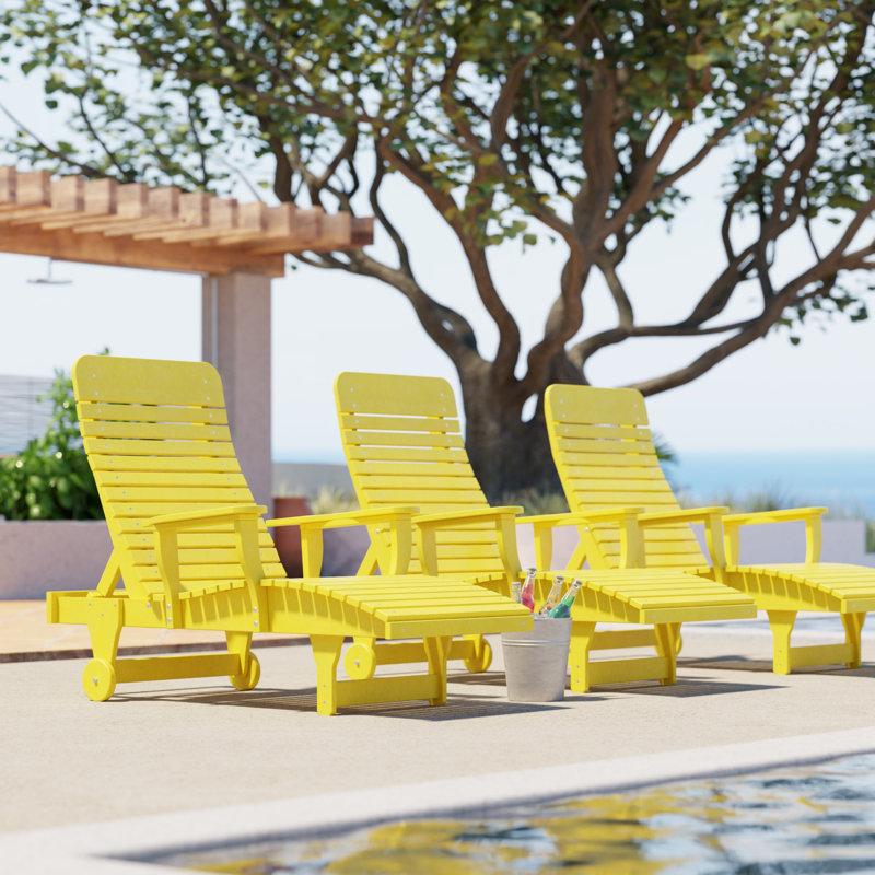 Chaise longue inclinable Signature, Jaune citron