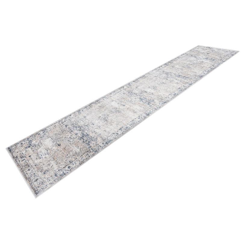 Cambrie Oriental Gray Area Rug, Runner 2'7" x 10'