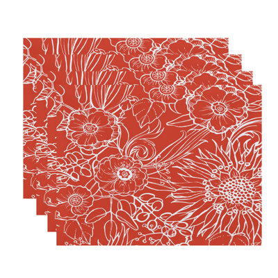 Marlow Polyester Floral Rectangle Placemat