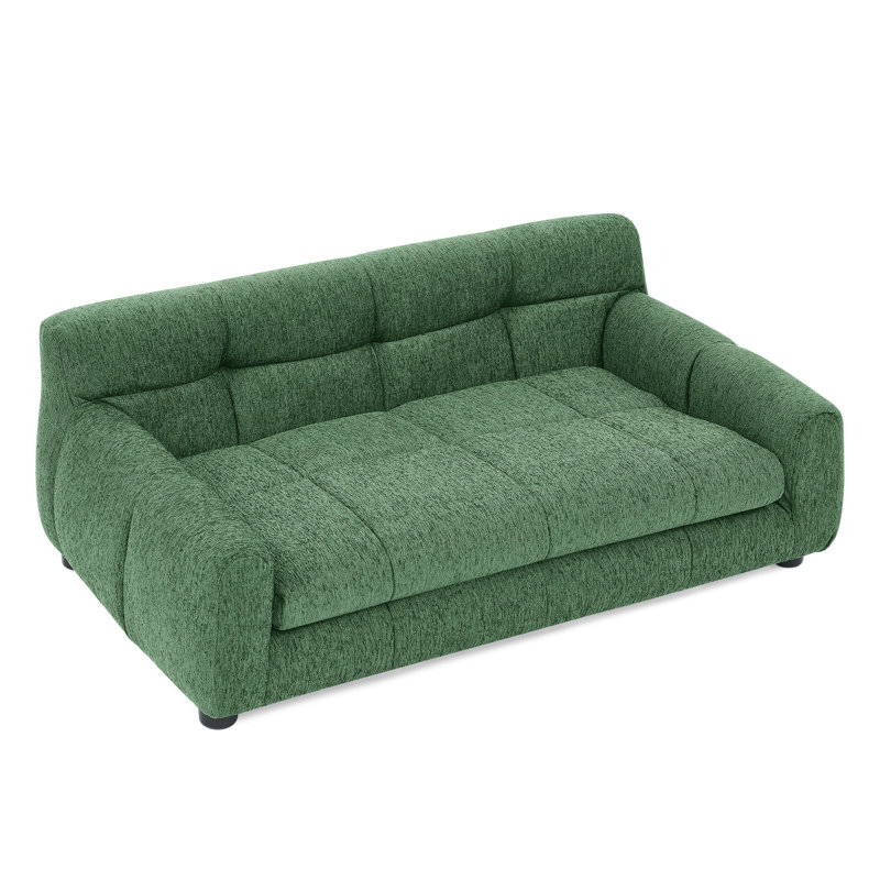 Grand chien avec lin respirant - Gris foncé et animal de compagnie moderne et stable pour chiens de taille moyenne, Vert