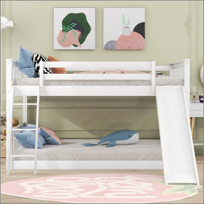 Full Over Full Bunk Bed With Convertible Slide And Ladder