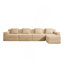 Canapé modulaire modulaire en L à 4 places sans os, canapé modulaire Cloud avec assise profonde, canapé modulaire moderne à 4 places avec coussins décoratifs et 1 repose-pieds mobile, tissu en velours côtelé-619868899