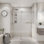 Porte de baignoire coulissante en verre trempé sans cadre l 60 po x H 66 po