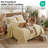 Southshore Fine Linens Vilano Oversized Quilt Set, Double-Brushed Microfiber Lightweight Quilted Bedding with Waffle Geometric Pattern and 2 Pillow Shams, Full/Queen, Gold-1001114990-1001114977