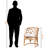 Amney Handmade Natural Brown Rattan Armchair In Bohemian Style, 31.19'' H X 24.18'' W X 24.49'' D