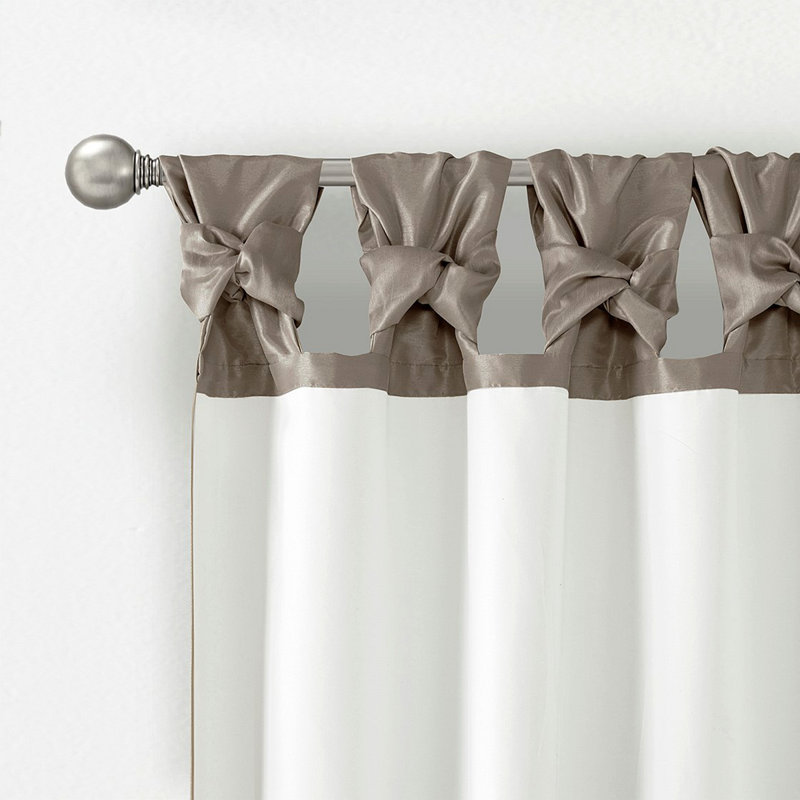Panneau de rideau de fenêtre Twist, Étain, L 50,03 po x L 95,03 po