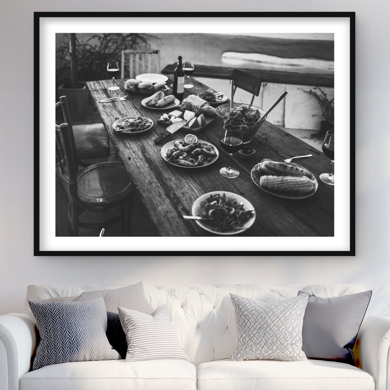 Good Food Good Mood - Reproduction matte encadrée pour la décoration intérieure