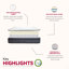 14 po Matelas en mousse hybride moelleux de très grande taille, housse en tricot de polyester doux, matelas en mousse multicouche