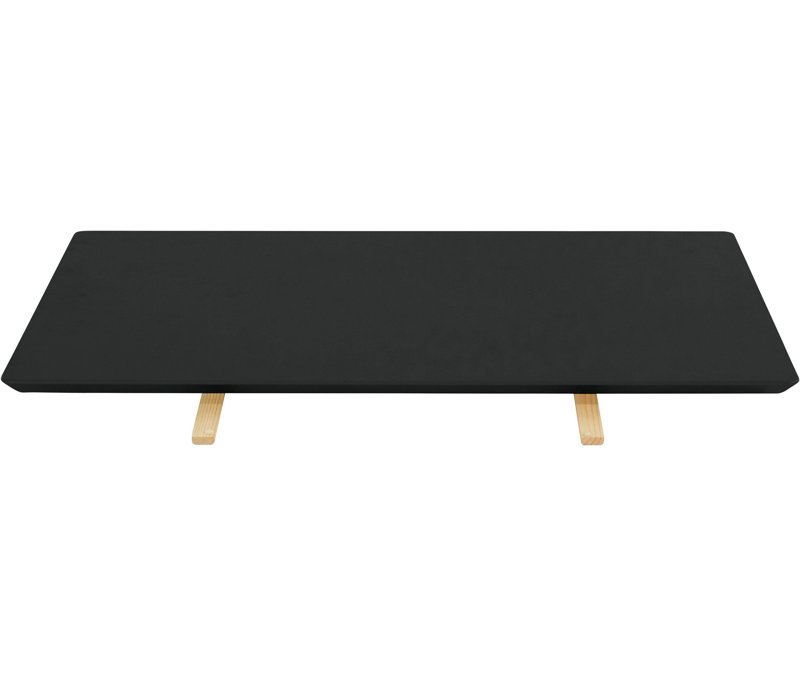 Emmiline Extendable Solid Wood Base Dining Table, Black/Oak