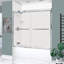 Ensemble de douche / baignoire 6 pièces avec porte et accessoires 60 po x 30 po x 92 po Transolor, blanc / chrome poli-119036224-119036225