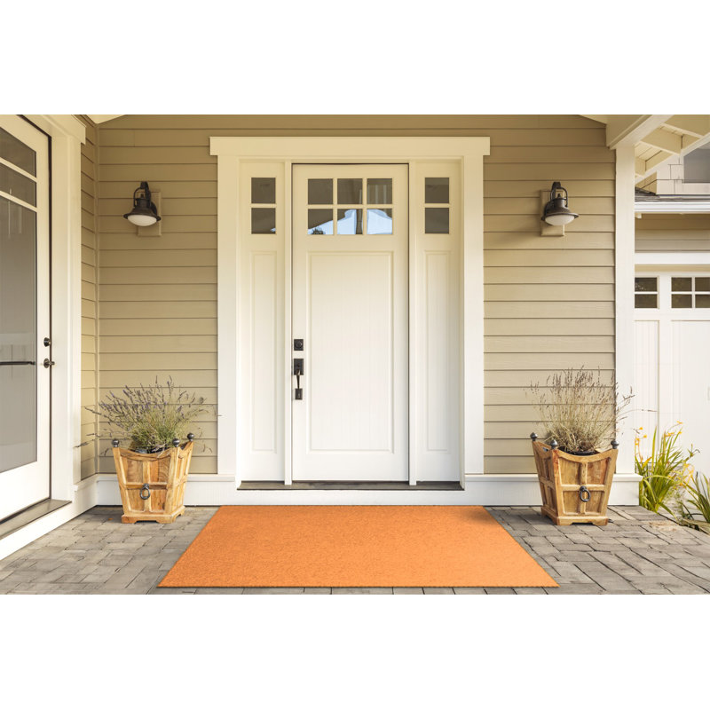 Non-Slip Outdoor Doormat, Orange Yellow