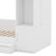 Lit plateforme avec tiroirs, tablettes, bureau et garde-robe-486895012