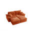 Canapé modulaire 81 po - Très grand canapé en nuage de velours côtelé avec repose-pieds mobile, confortable, moderne et sans assemblage pour canapé, orange-1111663896