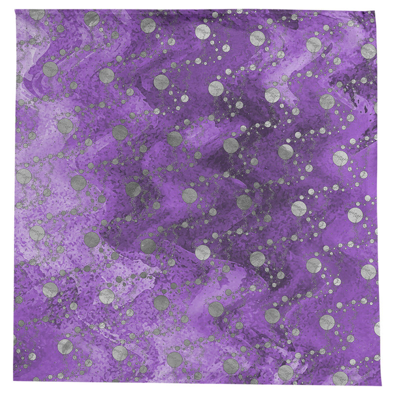 Leffel Abstract Square Tablecloth, Black/Purple/Gray