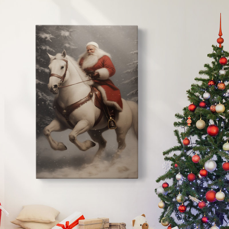 Art des Fêtes de Noël - Toile tendue avec châssis - Série 2-CCxxx, H 18 po x l 12 po