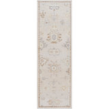 Revere Hand Knotted Oriental Area Rug in Brown, Light Gray, Medium Gray, Light Beige, Cream