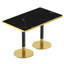 Tables de salle de pause rectangulaires en pierre frittée noire et dorée de 120 cm (47,2 po), pour 2 à 4 personnes.-136953897