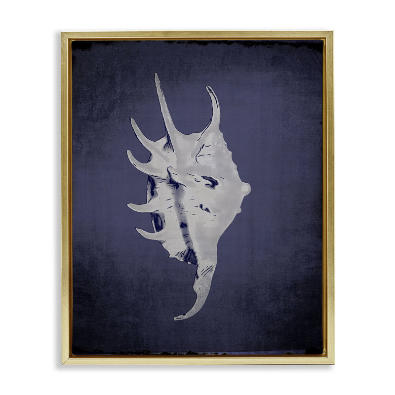  «Spider Conch on Indigo», art mural encadré sur toile flottante par Graffi * Tee Studios, H 21 po x l 17 po
