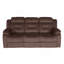 Canapé moderne manuel 1pc avec accoudoirs rembourrés et capitonnés à l'horizontale, port USB, finition chocolat, mobilier de salon principal