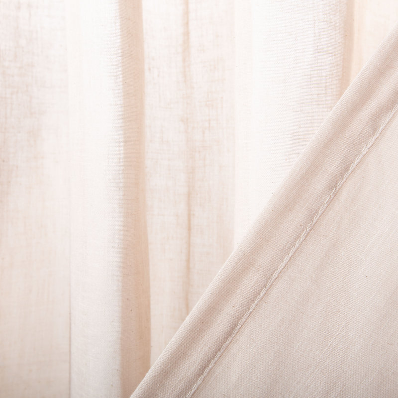 Rhode Sheer Curtain Single Panel, 52" W x 84" L, Sand