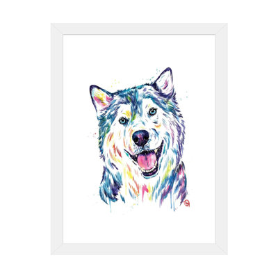 Husky sibérien par Lisa Whitehouse - impression d'art graphique