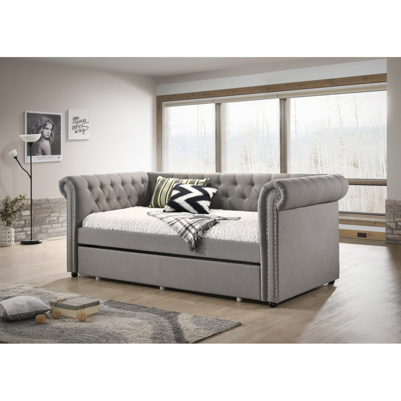 Luxueux 1Pc Modern Estesthetic Beautiy, Gris, Complet/Double