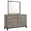 Commode 6 tiroirs avec miroir gris Ayeln-1915984436
