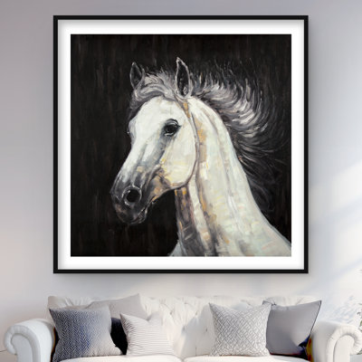 White Star Horse  Western Framed Matted Print  Home Decor