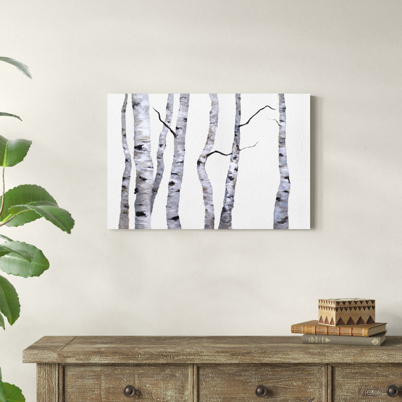 " Birch Trees I " by Sheila Finch Painting Print, 20" H x 30" W x 1.25" D